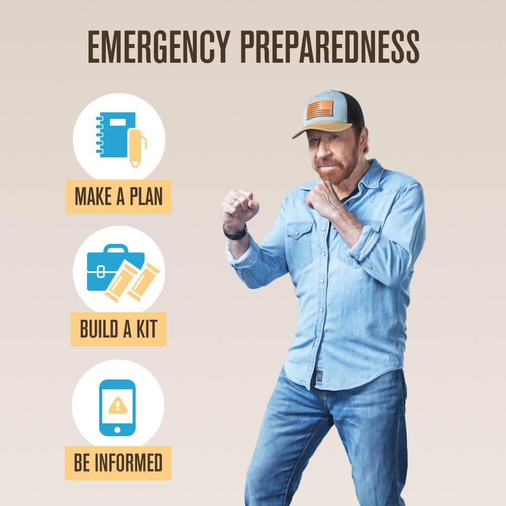 by Chuck Norris Roundhouse Provisions Survival Mode Emergency Ration Bars. Bug-out bag, Emergency, Hike, Ready To Eat Supply For Disaster, Hurricane, Flood Preparedness, Lemon shortbread, whole grain sorghum, 14 vitamins and minerals. 5 year shelf life, P