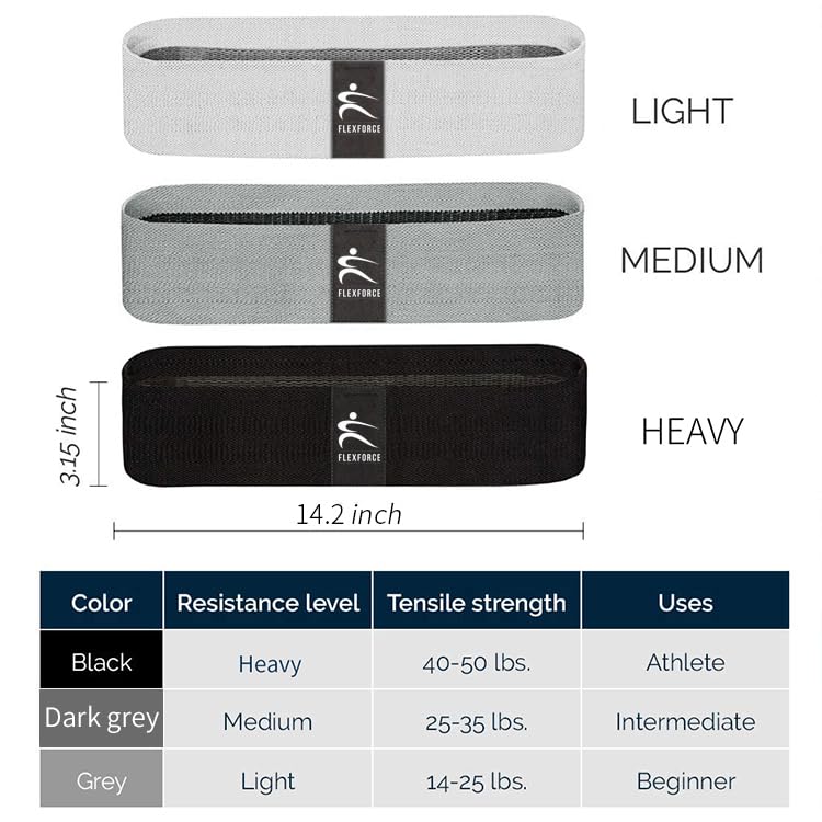 Generic Exercise Straps, Leg Bands, Knee Resistance Bands for Women and Men, 3 Levels of Exercise Resistance Bands, Fitness Gifts, Black