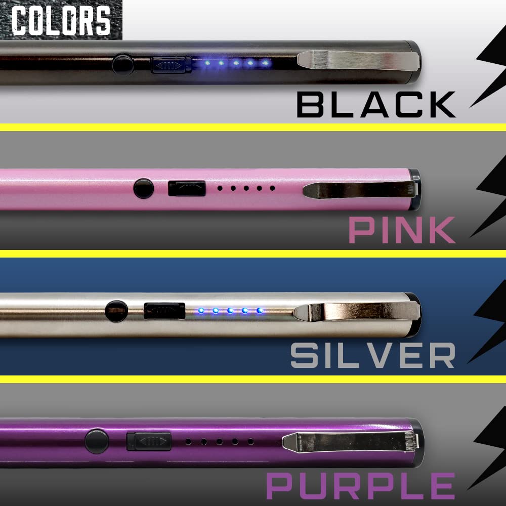 Streetwise Pain Pen 25,000,000 Stun Gun Pen for Self Defense - Tactical Stun Pen for Women and Men, USB Rechargeable, Battery Indicator, Durable Clip, Compact and Concealable for Protection