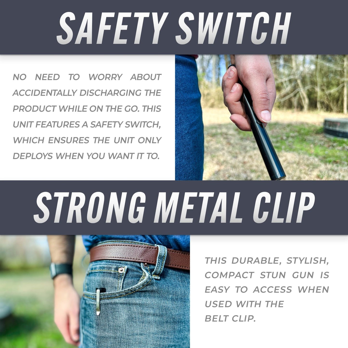 Streetwise Pain Pen 25,000,000 Stun Gun Pen for Self Defense - Tactical Stun Pen for Women and Men, USB Rechargeable, Battery Indicator, Durable Clip, Compact and Concealable for Protection